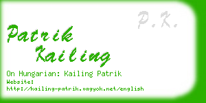 patrik kailing business card